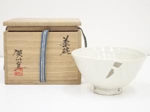 廣州窯造　粉引茶碗（共箱）